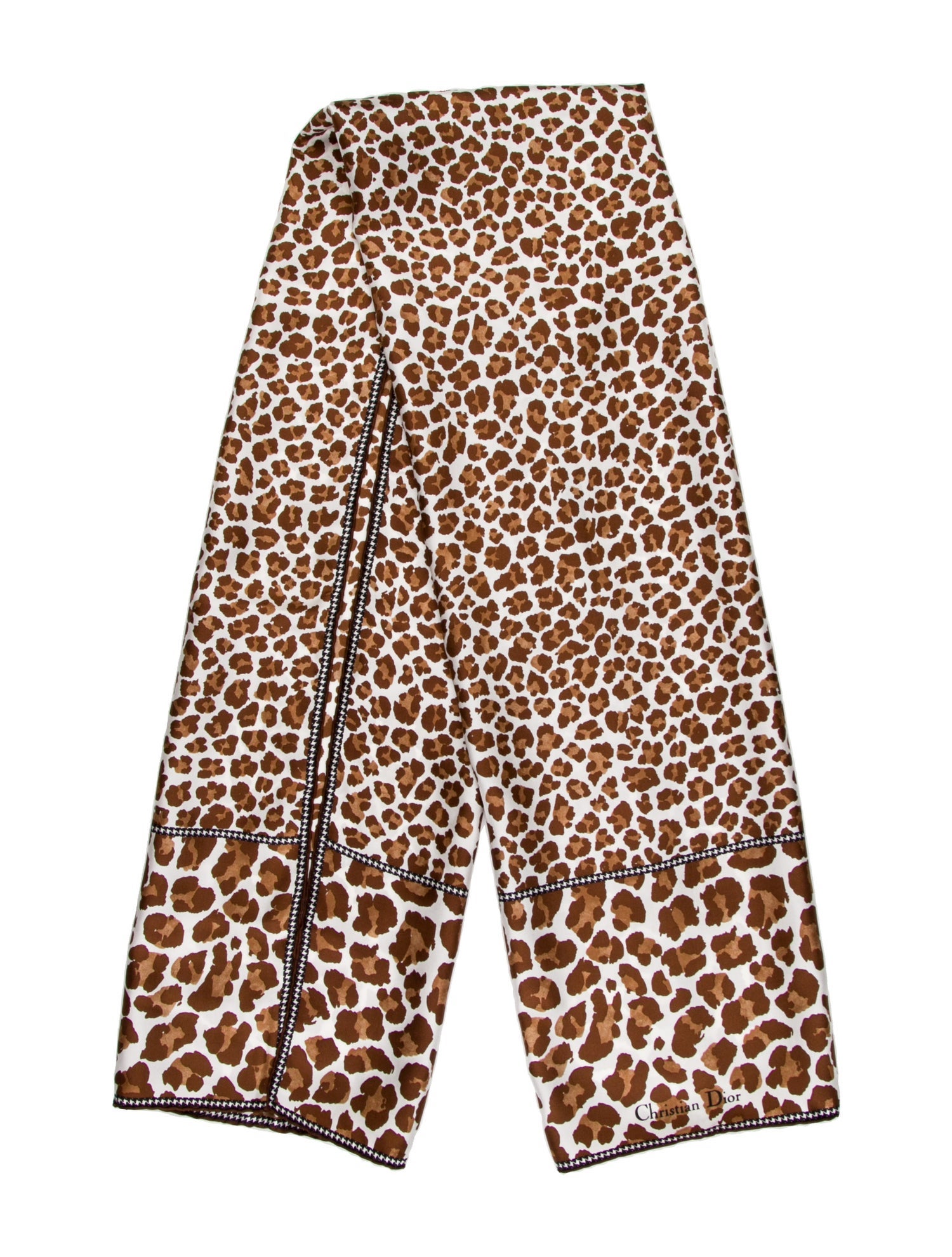 Christian Dior Silk Animal Print Scarf