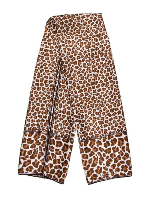 Christian Dior Silk Animal Print Scarf