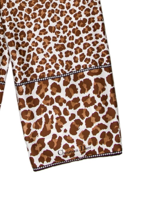 Christian Dior Silk Animal Print Scarf