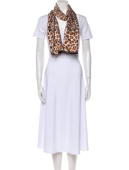 Christian Dior Silk Animal Print Scarf