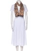 Christian Dior Silk Animal Print Scarf