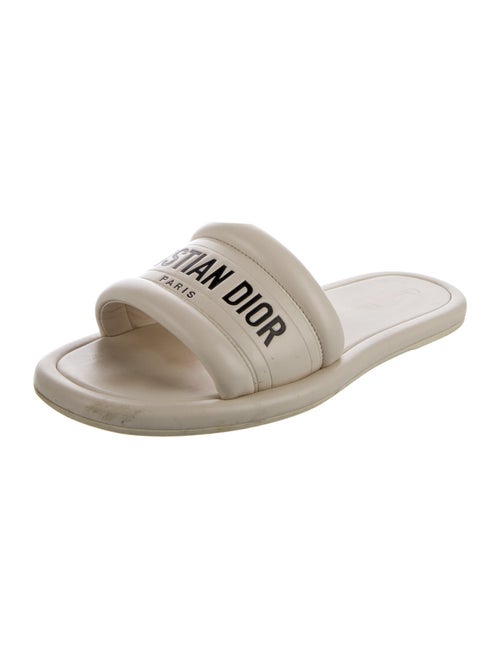 Christian Dior Leather Printed Slides
