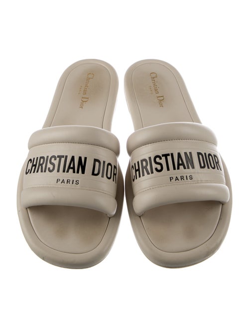 Christian Dior Leather Printed Slides