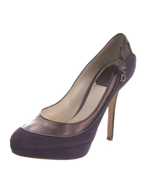 Christian Dior Suede Bow Accents Pumps