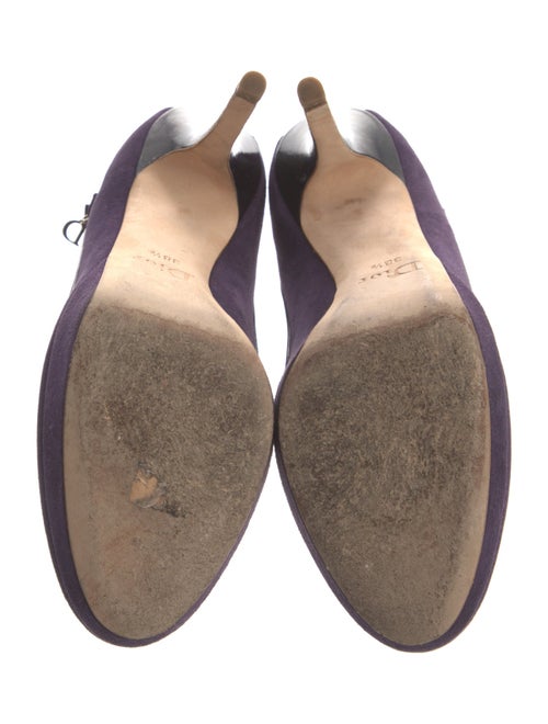 Christian Dior Suede Bow Accents Pumps