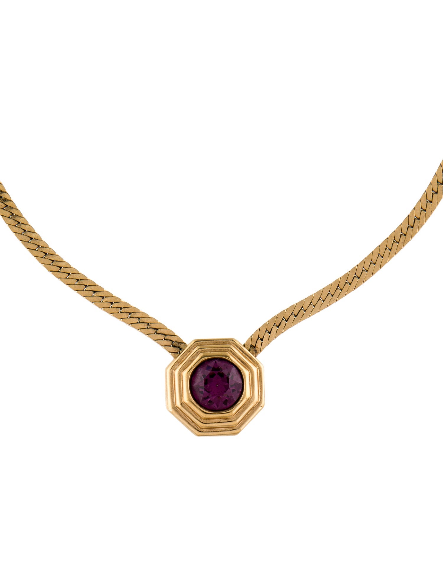 Christian Dior Vintage Crystal Pendant Necklace