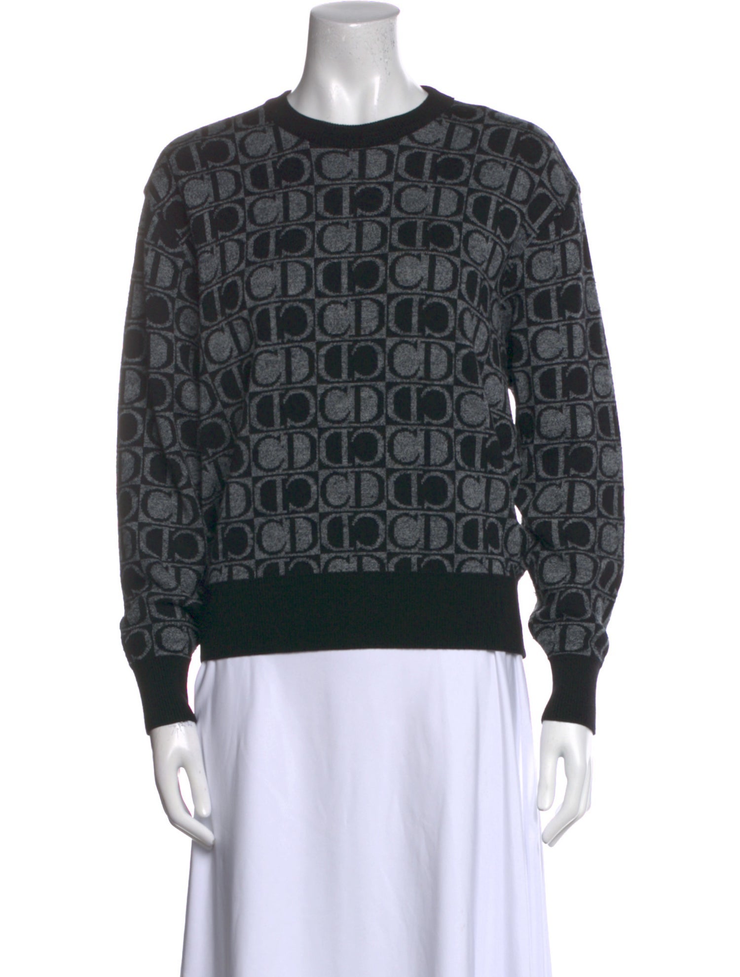 Christian Dior Printed Crew Neck Sweater