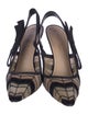Christian Dior Suede Striped Slingback Pumps