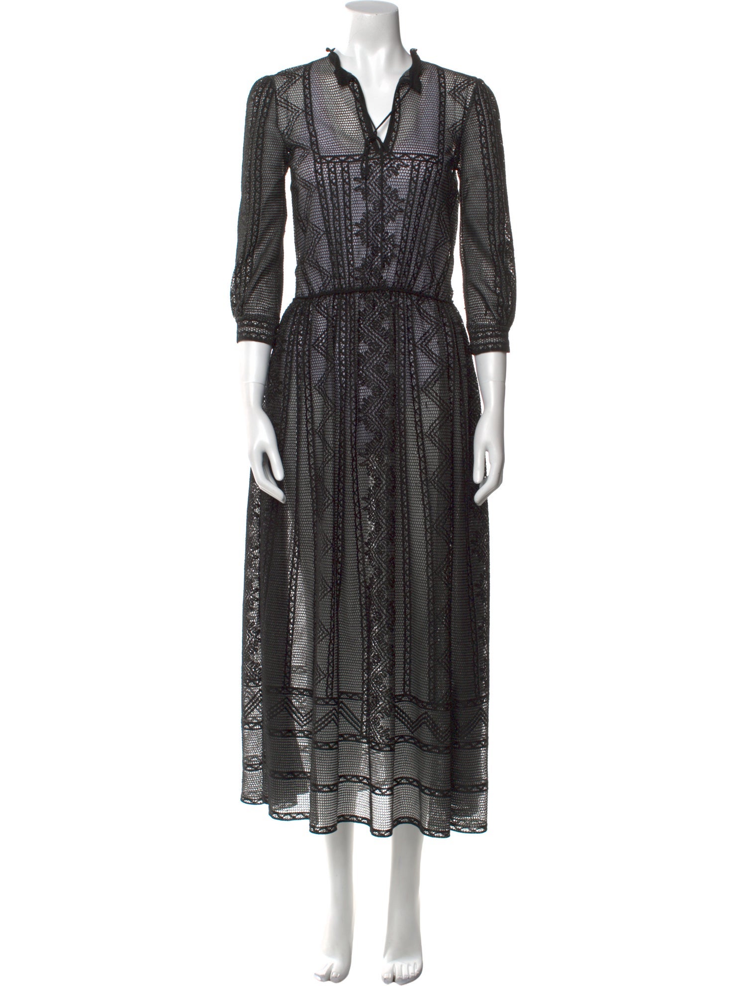 Christian Dior V-Neck Long Dress