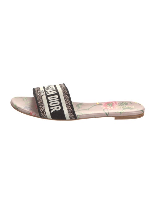 Christian Dior Canvas Printed Slides