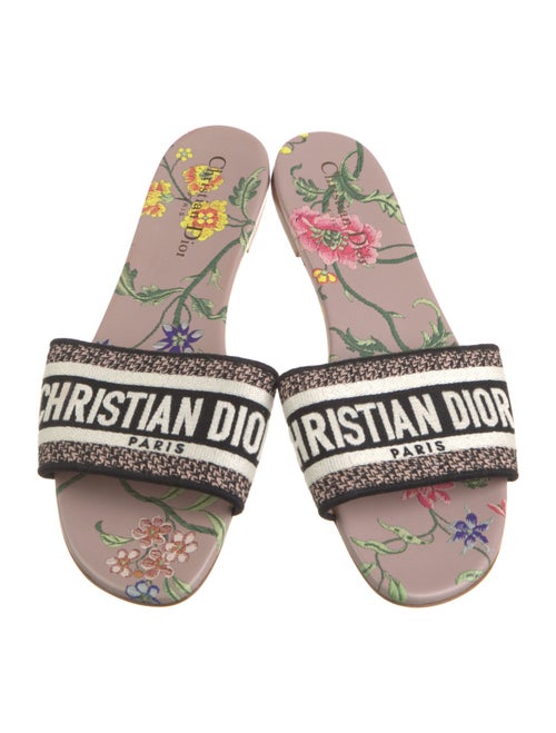 Christian Dior Canvas Printed Slides
