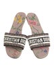 Christian Dior Canvas Printed Slides