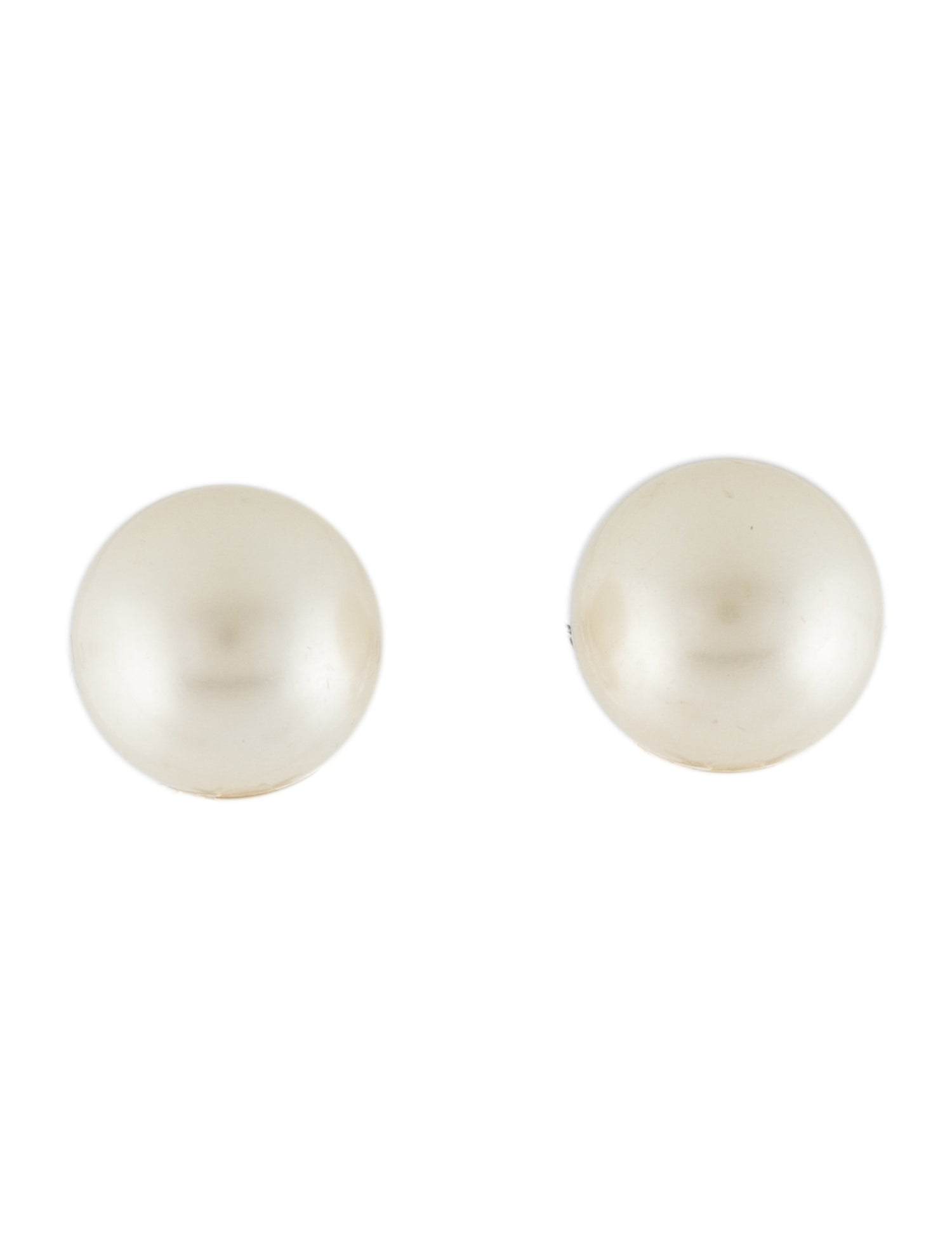 Christian Dior Vintage Faux Pearl Clip-On Earrings