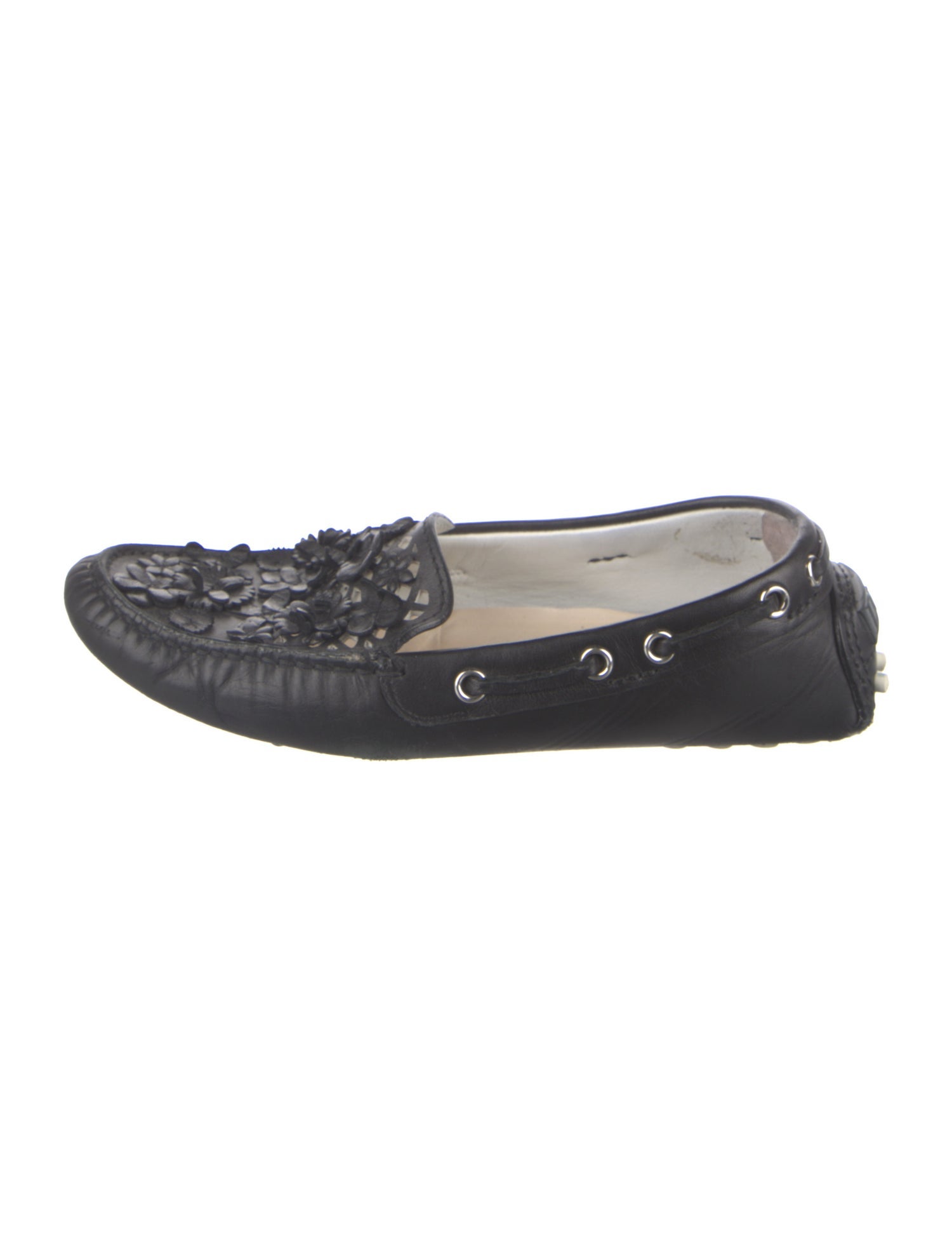 Christian Dior Cannage Pattern Leather Moccasins
