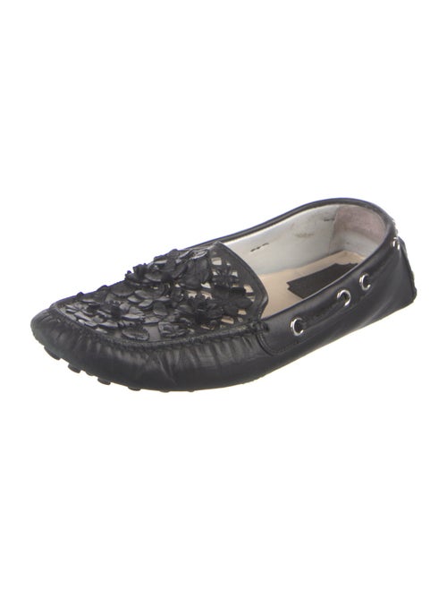 Christian Dior Cannage Pattern Leather Moccasins