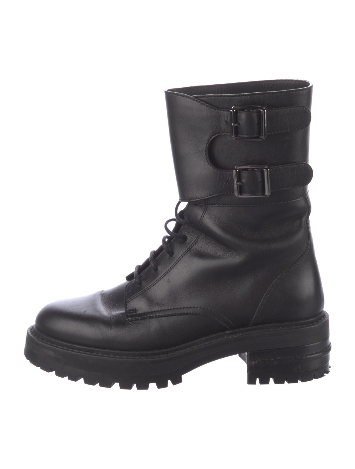 Christian Dior Leather Combat Boots