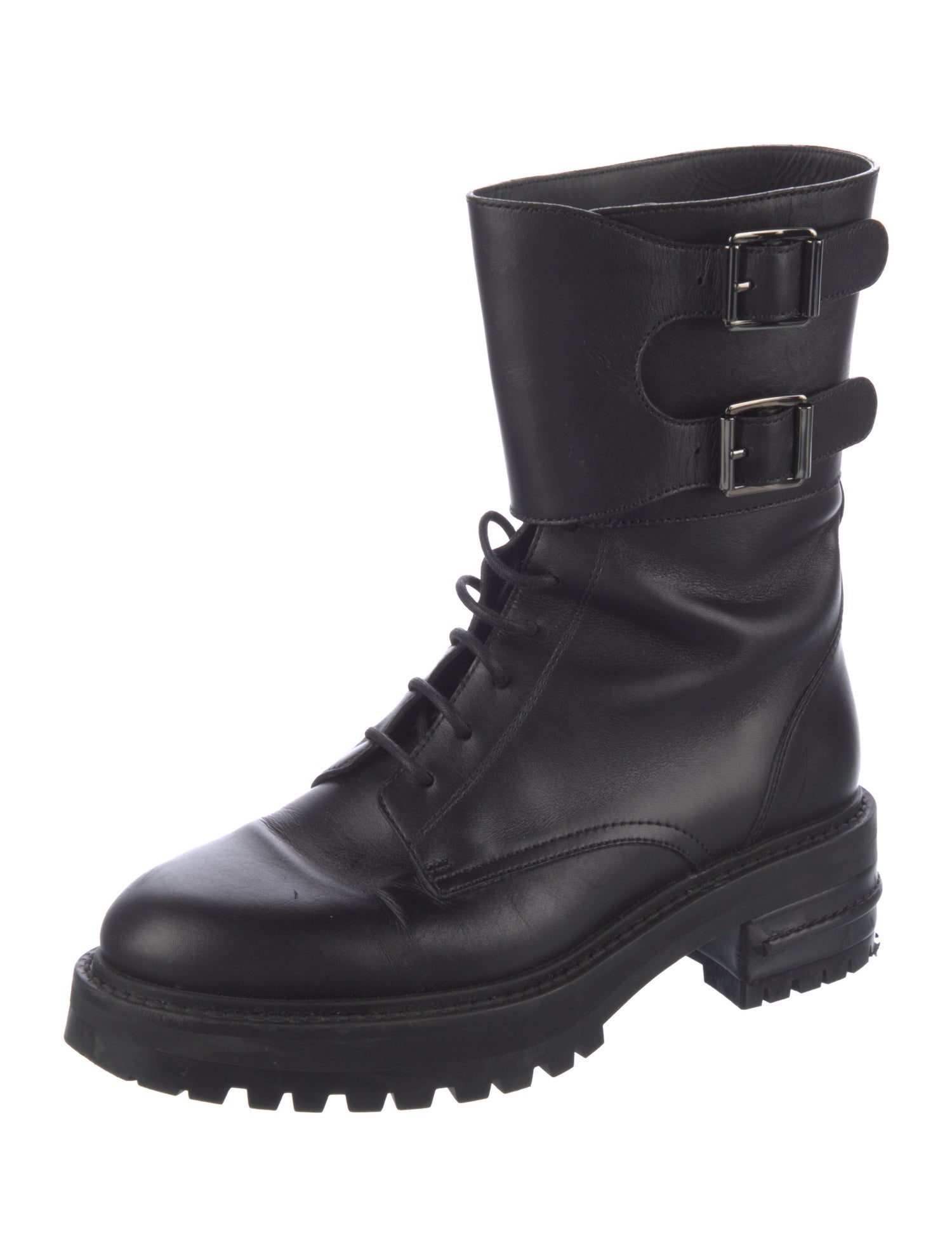 Christian Dior Leather Combat Boots