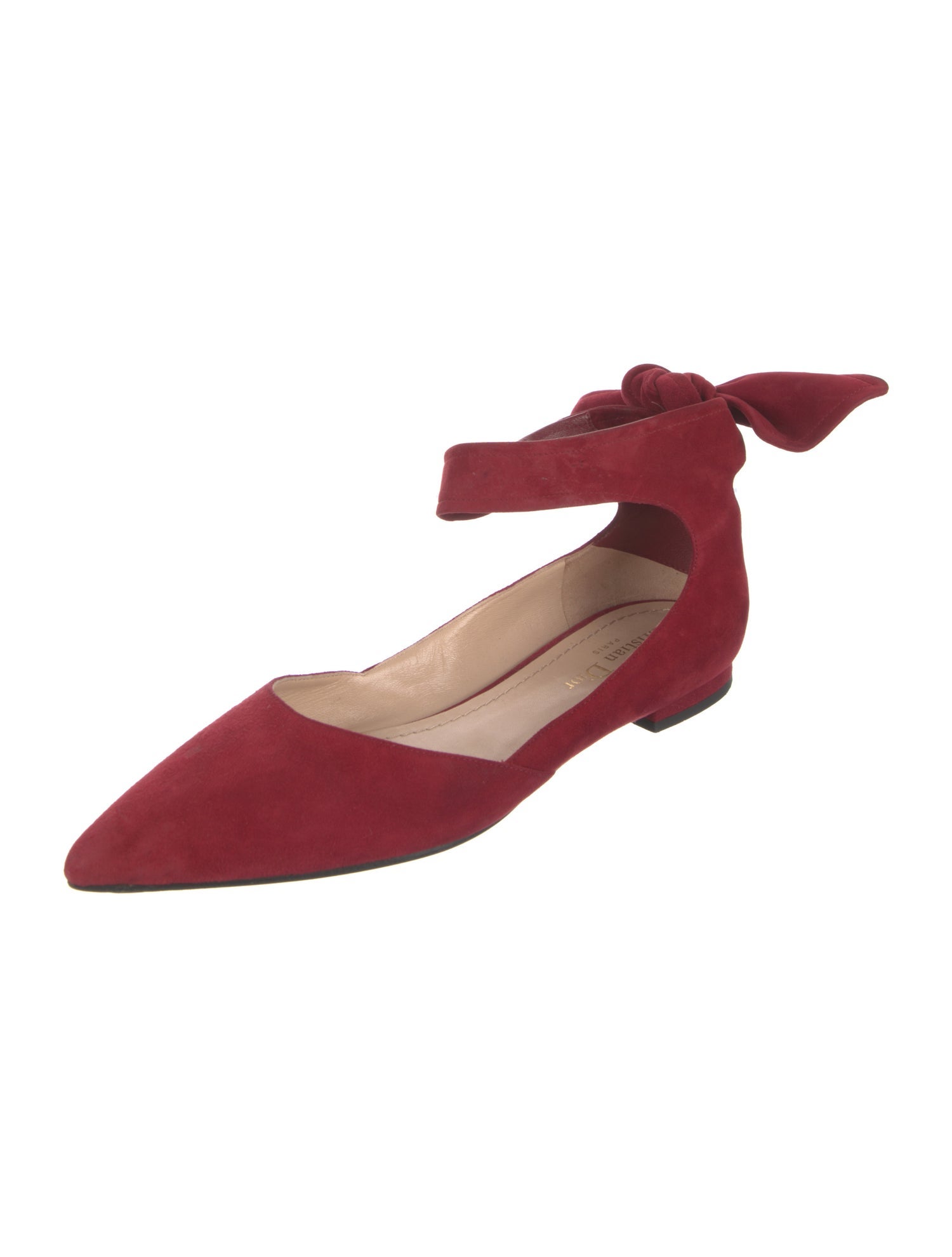 Christian Dior Suede Bow Accents Flats