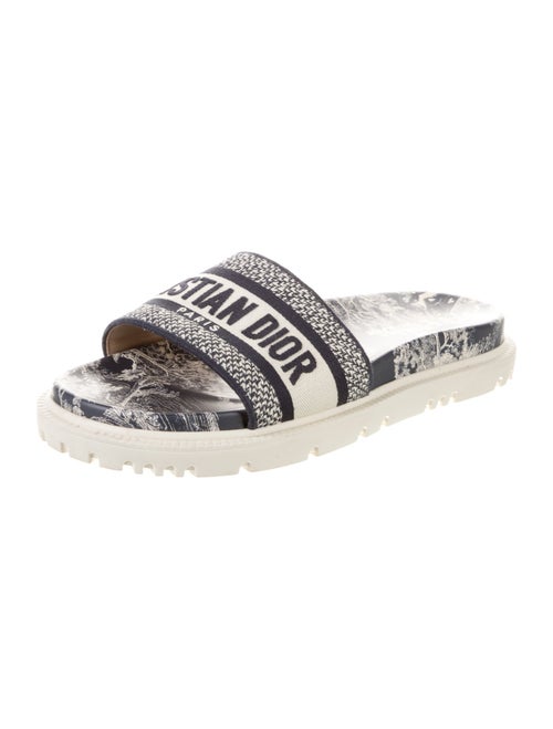 Christian Dior Canvas Printed Slides
