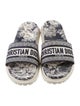 Christian Dior Canvas Printed Slides
