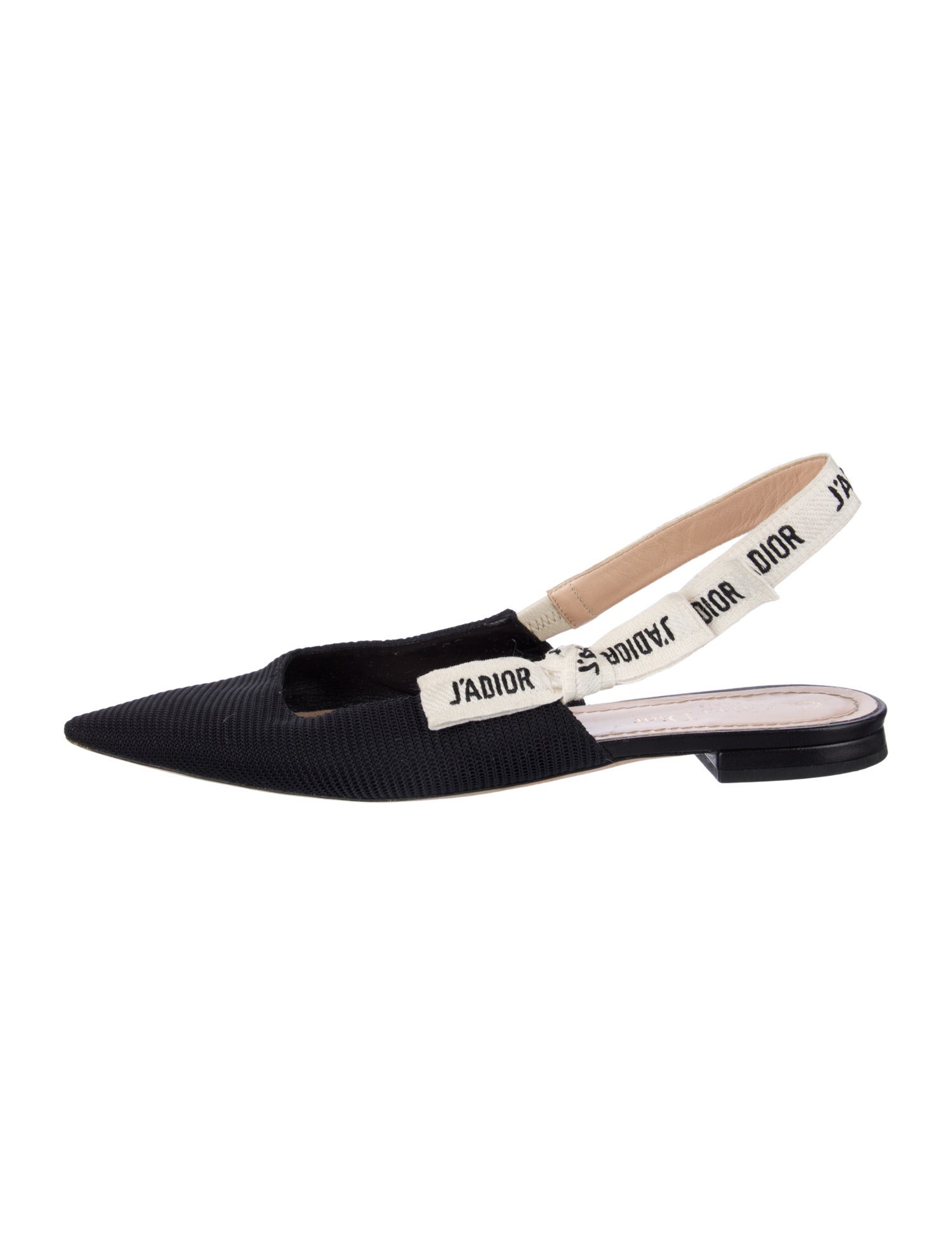 Christian Dior Printed Bow Accents Slingback Flats
