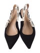 Christian Dior Printed Bow Accents Slingback Flats