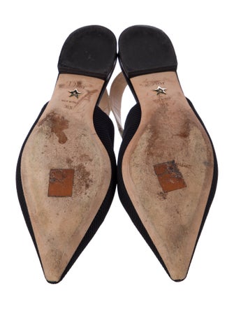 Christian Dior Printed Bow Accents Slingback Flats