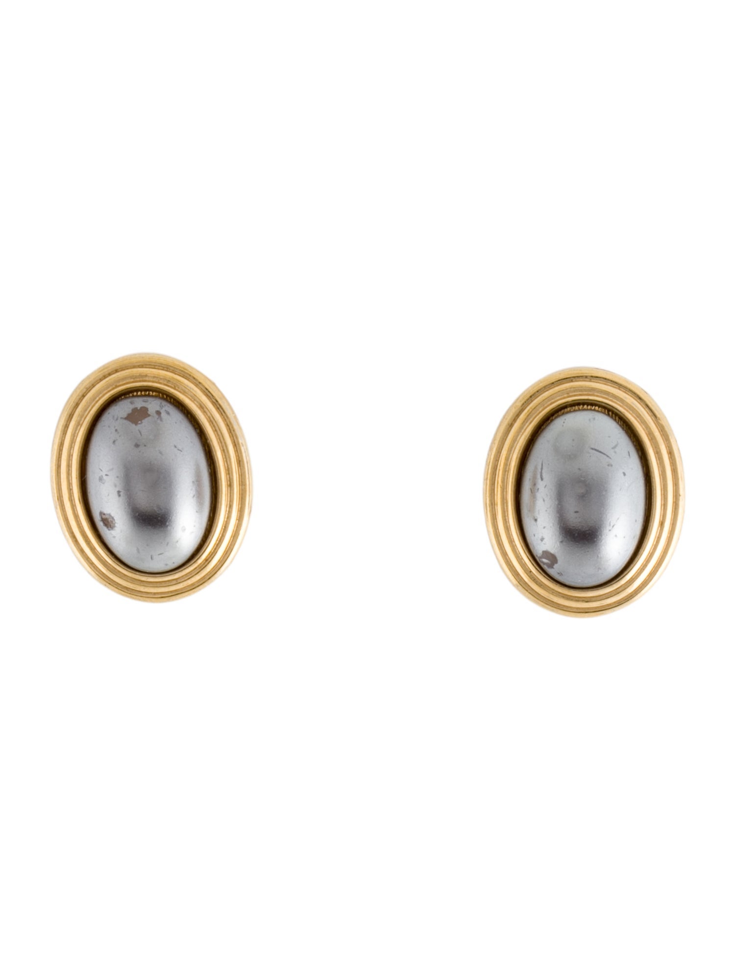 Christian Dior Vintage Faux Pearl Clip-On Earrings