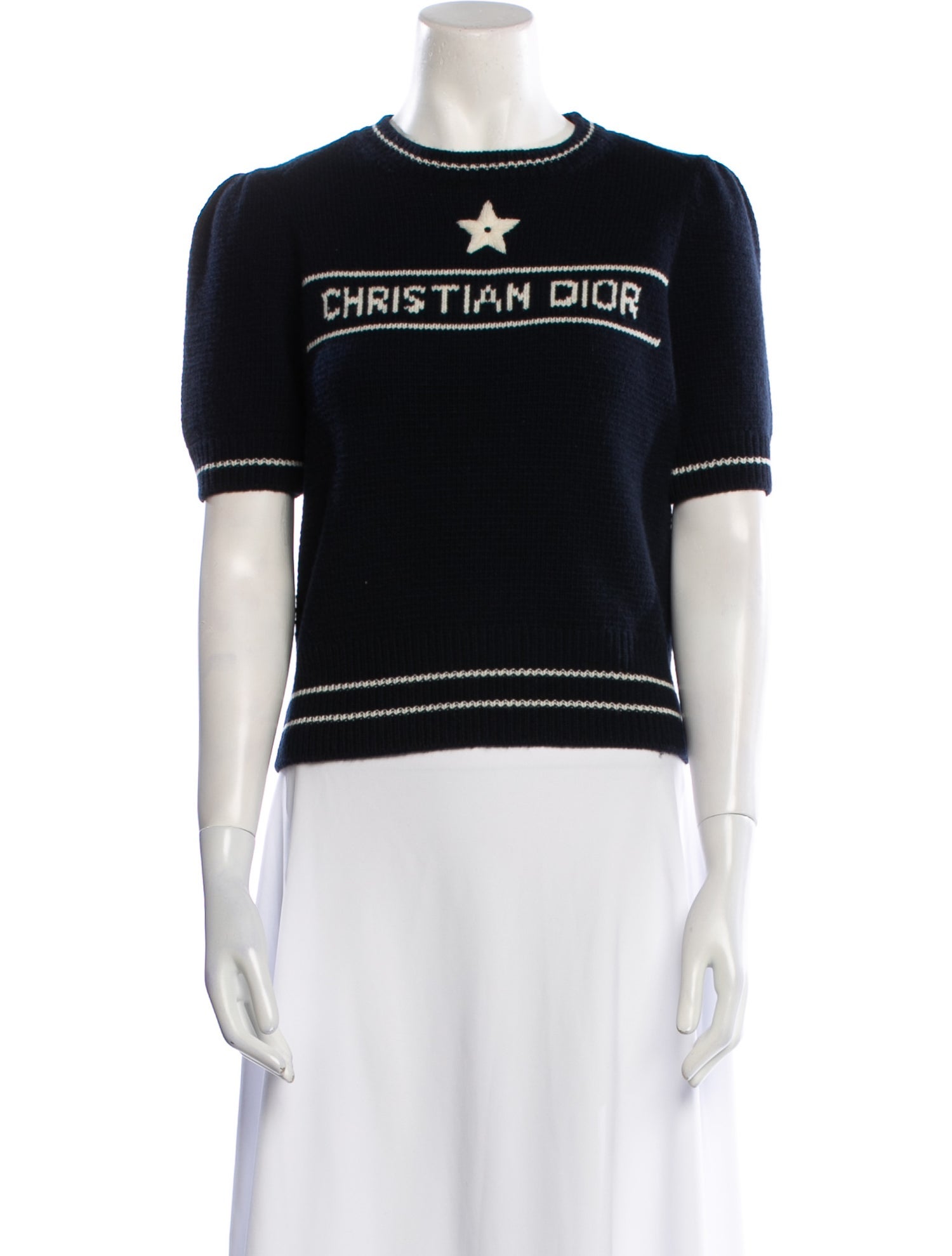 Christian Dior Wool Graphic Print Sweater