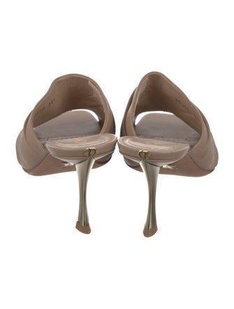 Christian Dior Leather Pleated Accents Slides