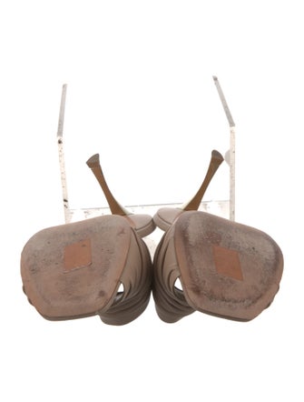 Christian Dior Leather Pleated Accents Slides