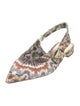Christian Dior Tie-Dye Print Bow Accents Slingback Flats