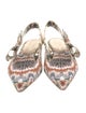 Christian Dior Tie-Dye Print Bow Accents Slingback Flats