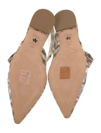 Christian Dior Tie-Dye Print Bow Accents Slingback Flats