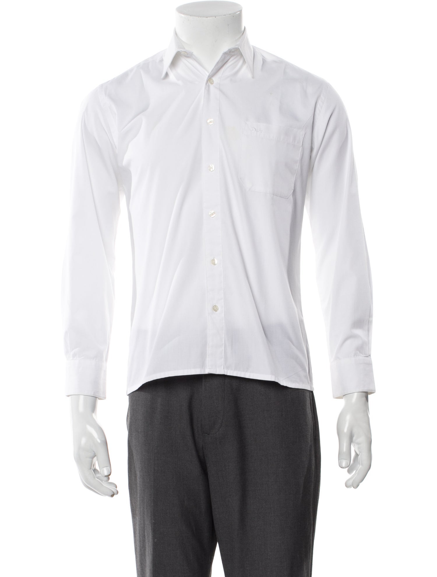 Christian Dior Chemises Vintage Long Sleeve Dress Shirt
