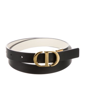 Christian Dior 30 Montaigne Reversible Belt Skinny Belt