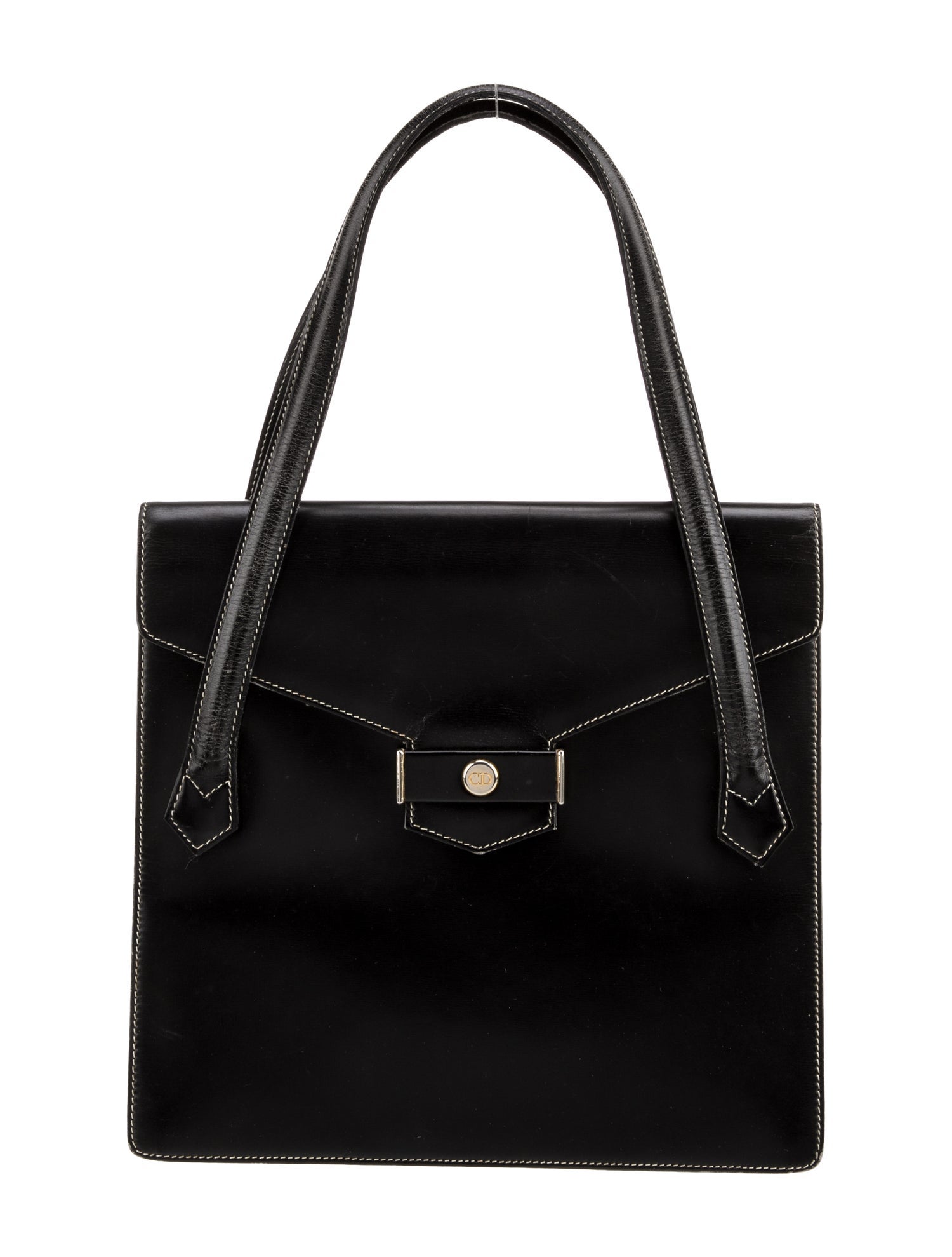 Christian Dior Leather Top Handle Bag