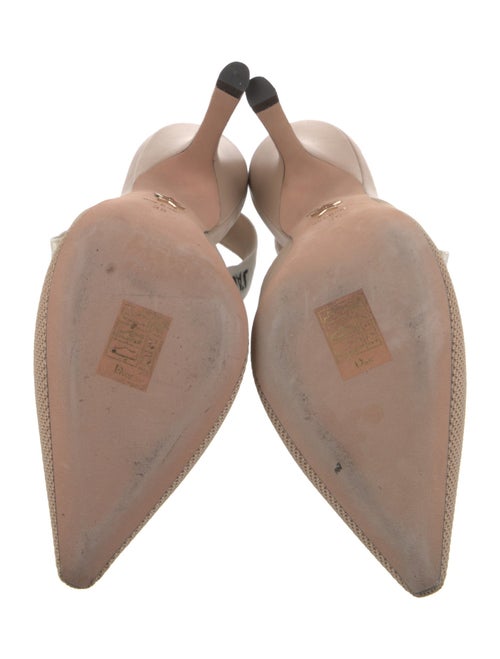 Christian Dior Printed Bow Accents Slingback Pumps