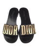 Christian Dior Leather Printed Slides