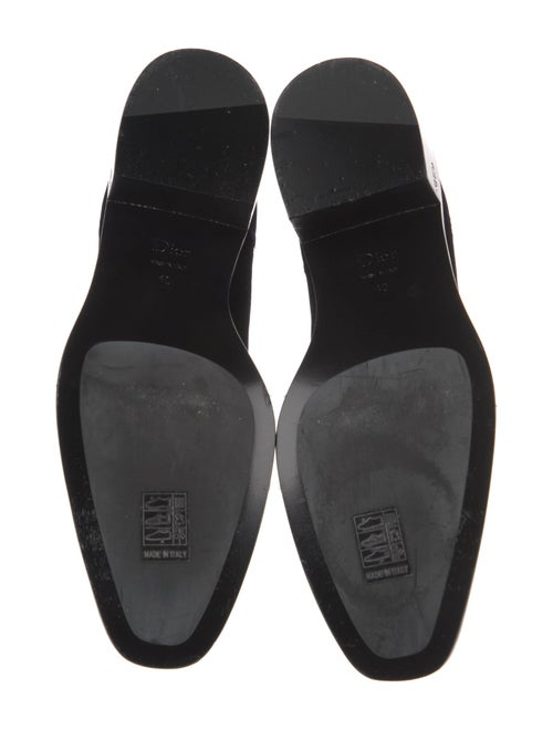 Christian Dior Velvet Crystal Embellishments Chelsea Boots