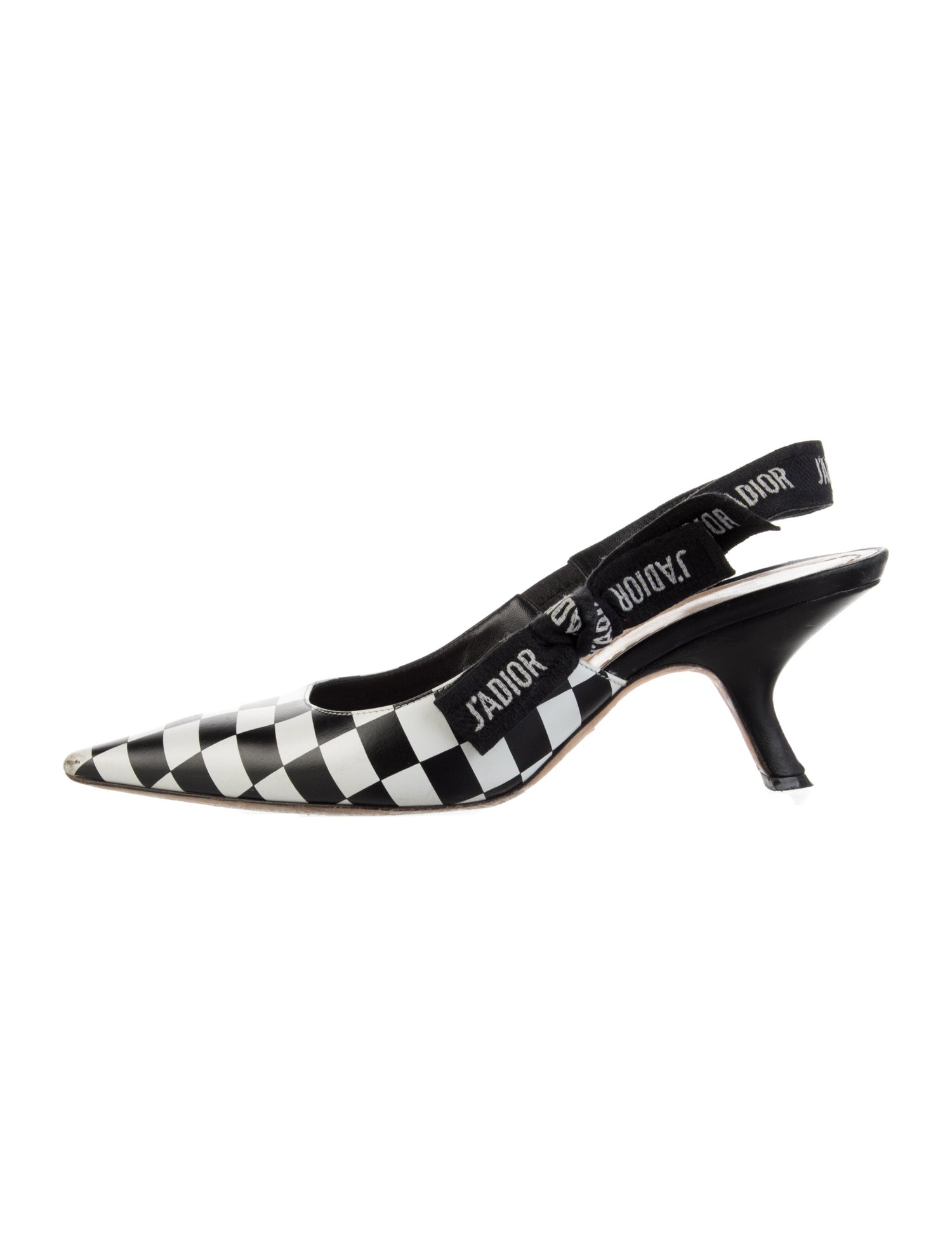 Christian Dior Leather Printed Slingback Pumps
