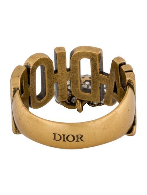 Christian Dior Crystal Heart J'Adior Cocktail Ring