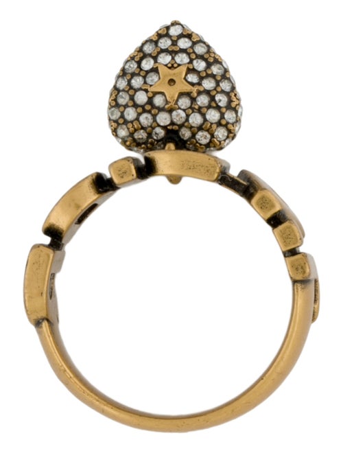 Christian Dior Crystal Heart J'Adior Cocktail Ring