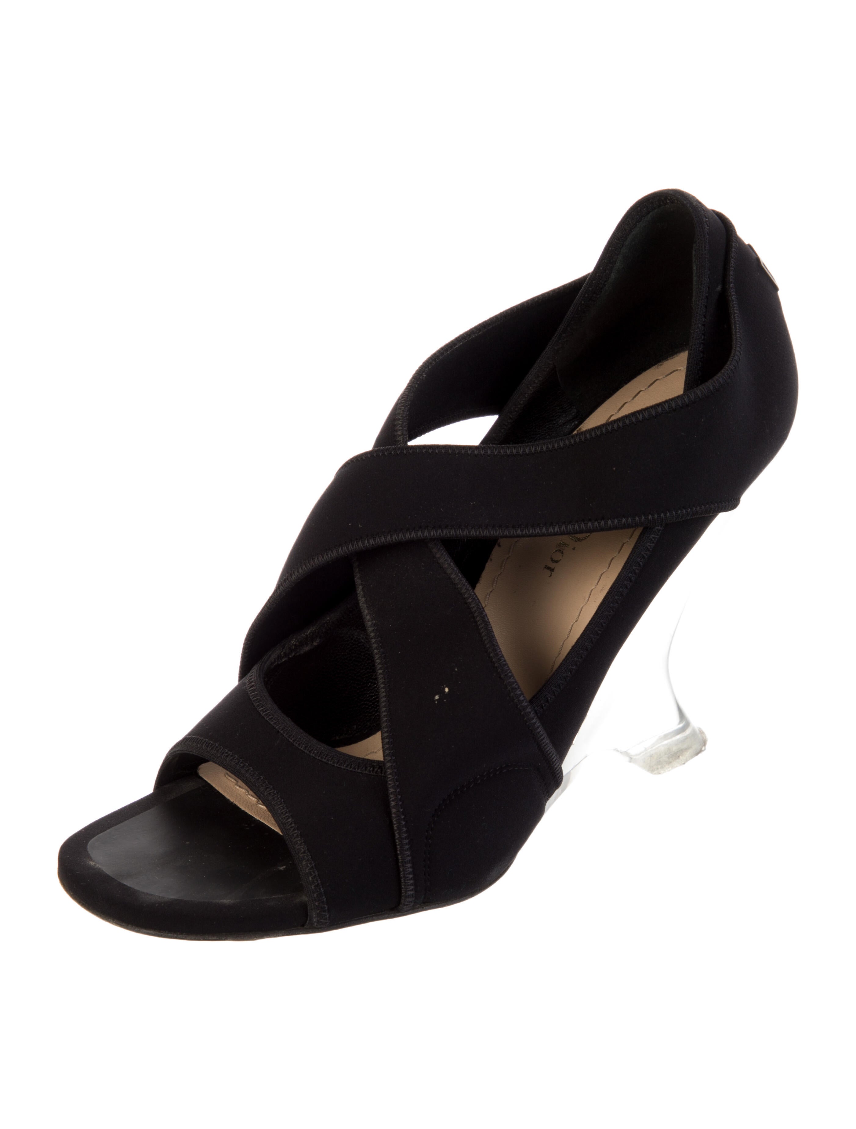 Christian Dior Neoprene D'Orsay Pumps