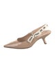Christian Dior Patent Leather Printed Slingback Pumps