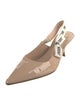 Christian Dior Patent Leather Printed Slingback Pumps