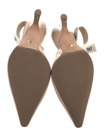 Christian Dior Patent Leather Printed Slingback Pumps