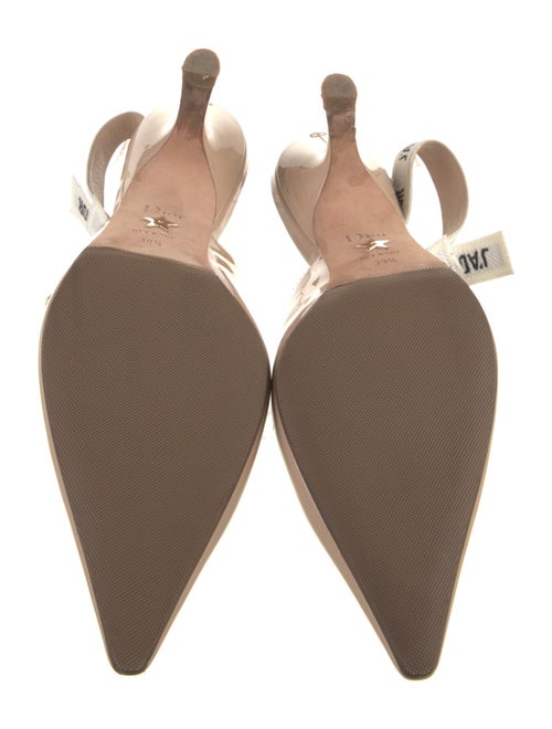 Christian Dior Patent Leather Printed Slingback Pumps