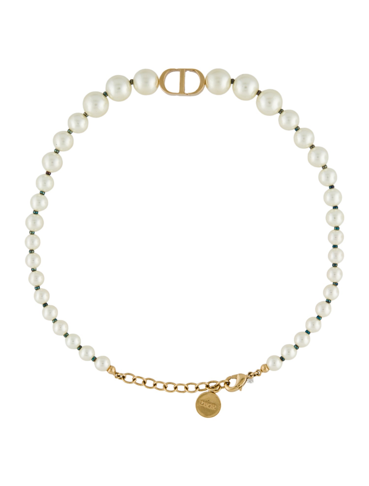 Christian Dior Faux Pearl 30 Montaigne Choker Necklace