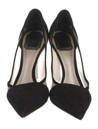 Christian Dior Suede Mesh Accents Pumps